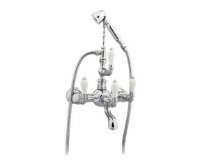 035516.000.62 Душевой набор для ванны с фарфором Сатин никель