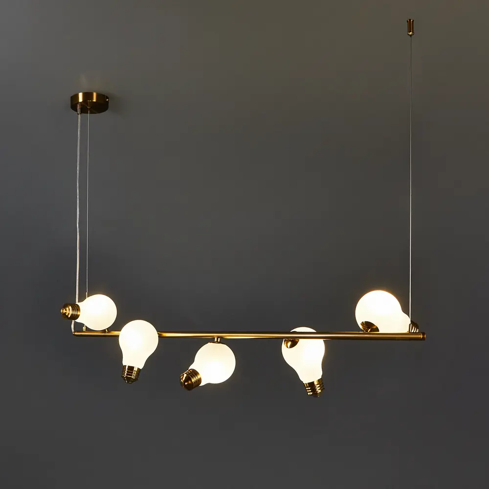 Freya Evidence - подвесная люстра с 5 плафонами в стиле латунь 89390263 STLM-1578547 - Вид №1