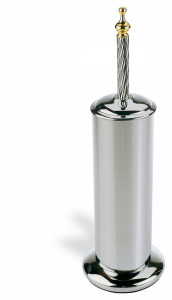 G039(02) Stil Haus Giunone, напольный металлический ёрш, цвет хром - золото