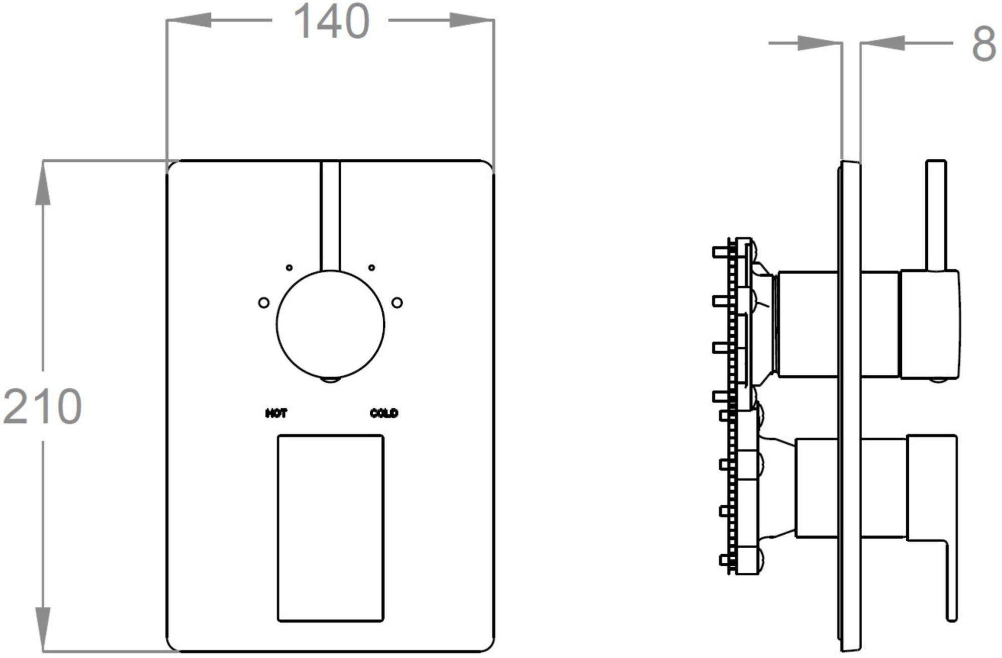 Fir Italia Смеситель для душа из латуни с переключателем и тарелкой Kelio 63 6350188 - Вид №1