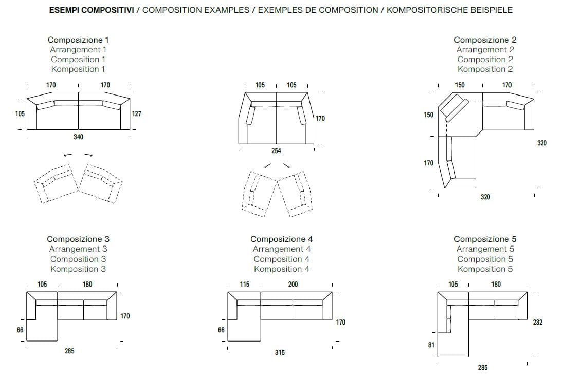 Секционный диван из ткани Felis Softliving ARCH-00054604 - Вид №3
