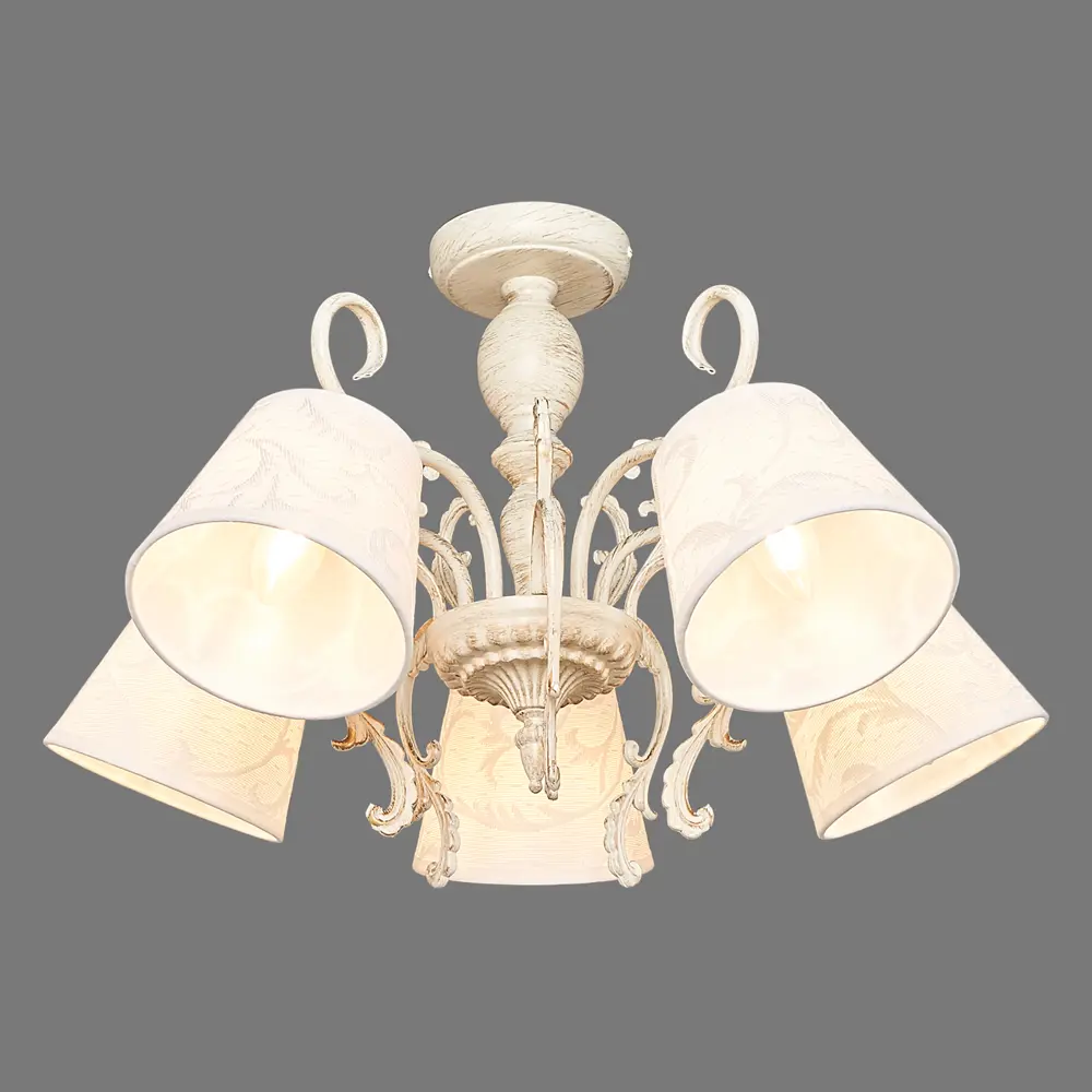 Люстра «Limoges» L1070-5 5хЕ14х40 Вт цвет бежевый LAMPLANDIA STLM-2042089 - Вид №2