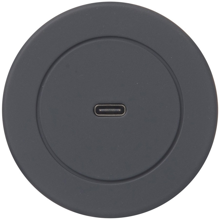 90997624 Розетка выдвижная встраиваемая Element 12034 вертикальная 1 USB цвет антрацит STLM-0431450 NAVAKO