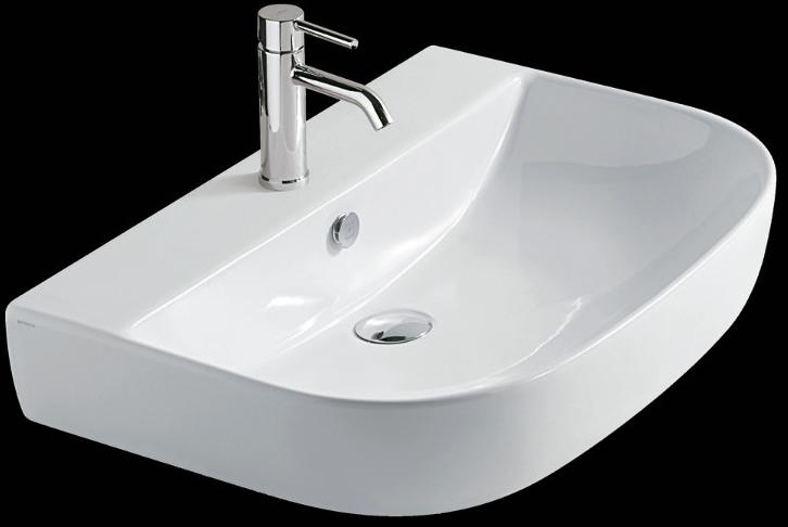 5206 Подвесная раковина настенная овальная KIROVIT M2 белая - Вид №2