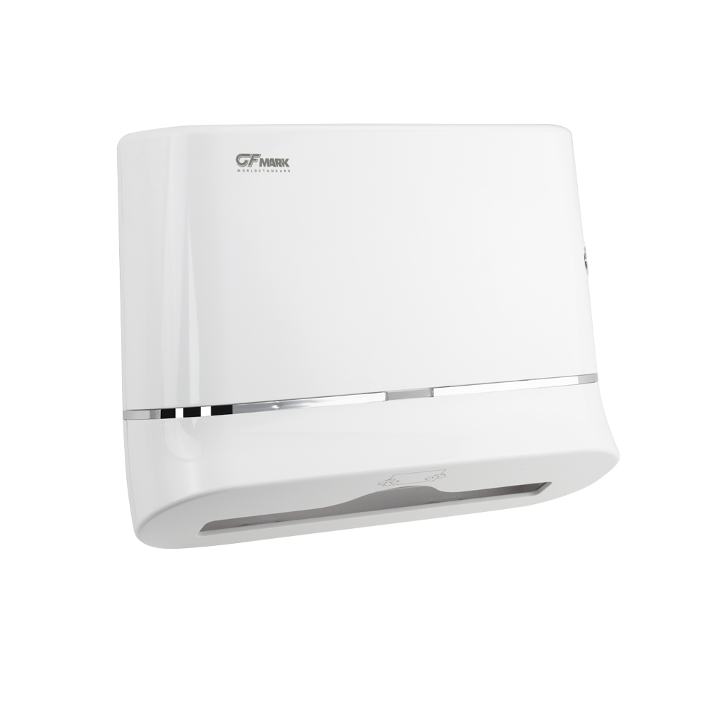 GFmark - Диспенсер для бумажного полотенца на две пачки, с ключом, пластиковый, изогнутый. Под Z салфетки., код: 912 