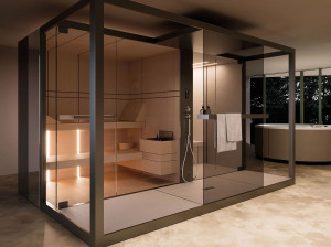 Sauna / turkish bath / patio with shower