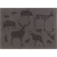 LEI_303_89 Полотенце кухонное 50/70 антрацит 50% лен 50% хлопок жаккард LEITNER Santreyd 