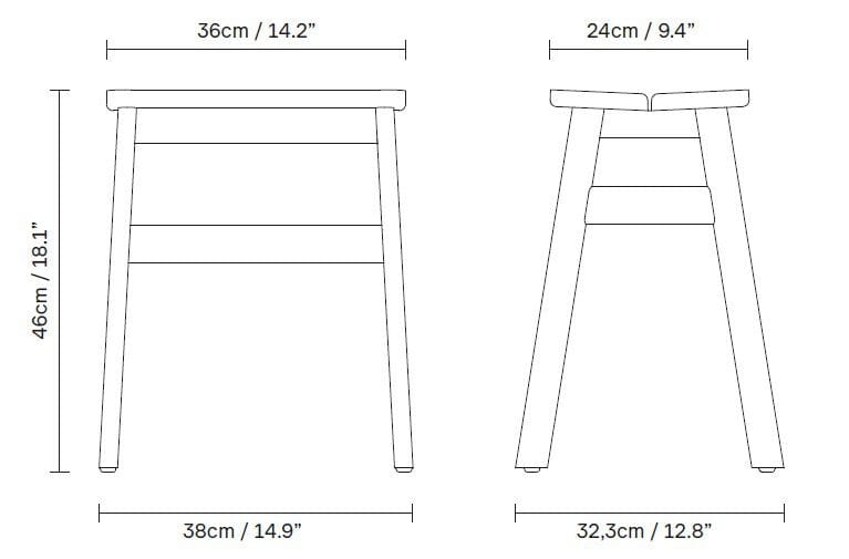 Дубовый табурет Form & Refine Angle ARCH-00078009 - Вид №6
