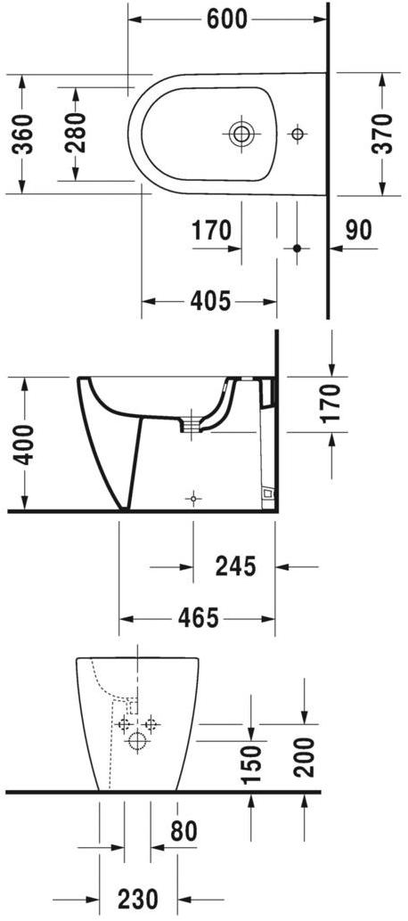 228910 Биде напольное Me Duravit - Вид №3