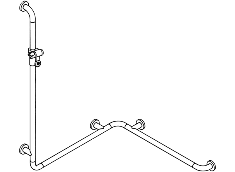 801.35.210 Поручень для душа с держателем для душа HEWI Greifen  - Вид №4