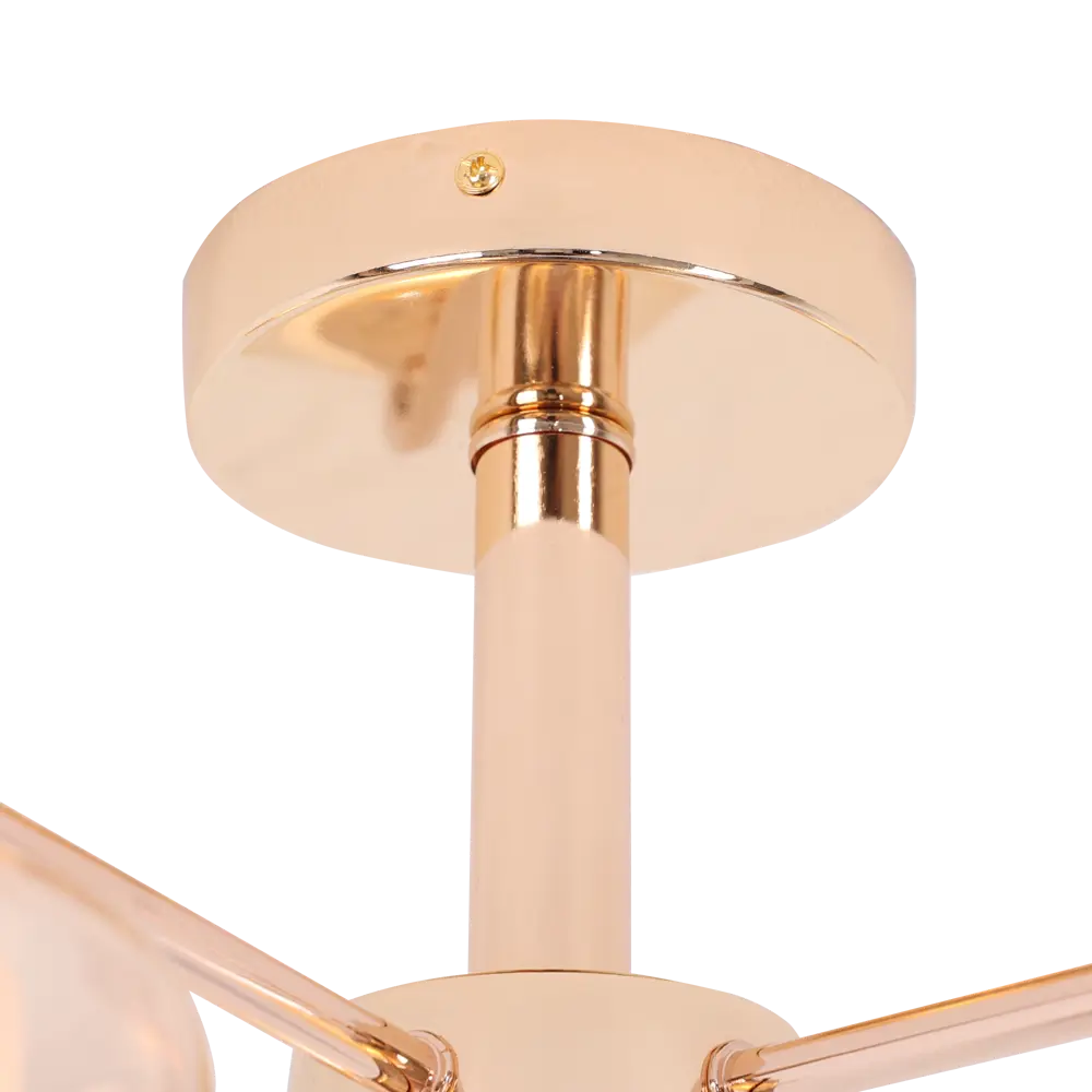 Люстра SCHAFFNER Astra 4420 - золотистая неоклассика с 5 стеклянными плафонами 89426412 STLM-1569569 - Вид №4