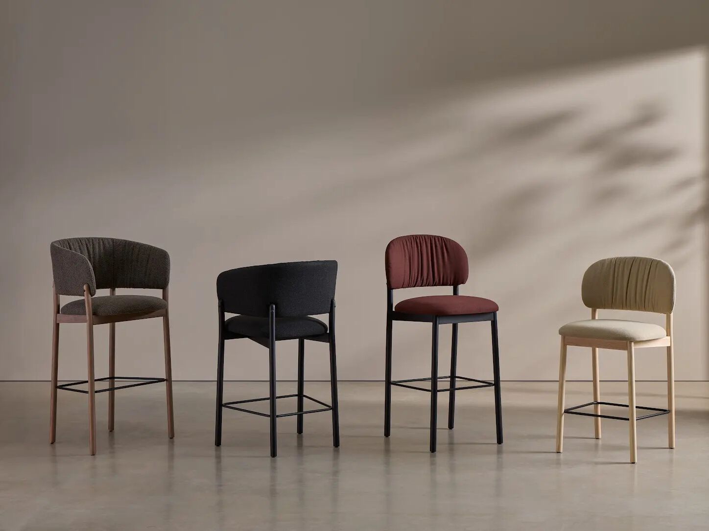 Высокий тканевый мягкий стул Blasco&Vila RC Wood Soft ARCH-00084211 - Вид №4