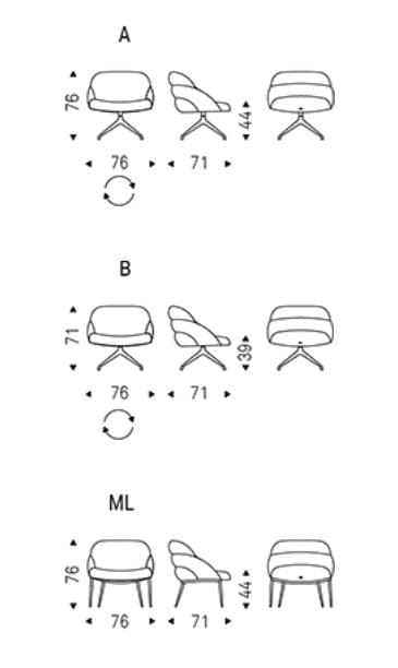 Тканевое кресло Cattelan italia Камилла ARCH-00108294 - Вид №3