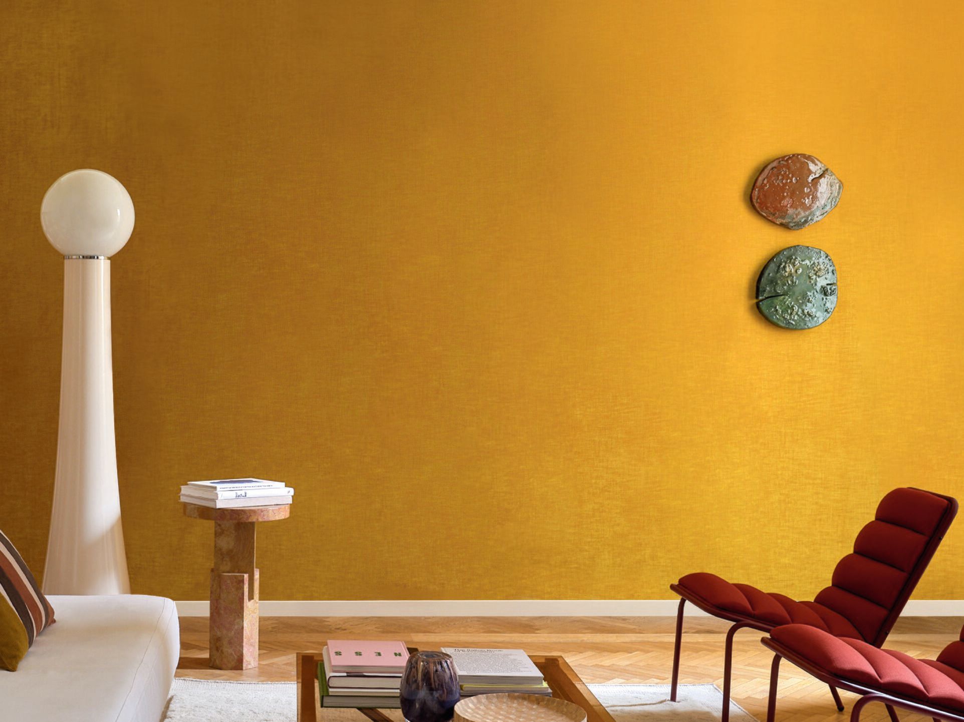 Бархатная моющаяся настенная ткань Élitis Alcôve ARCH-00075875