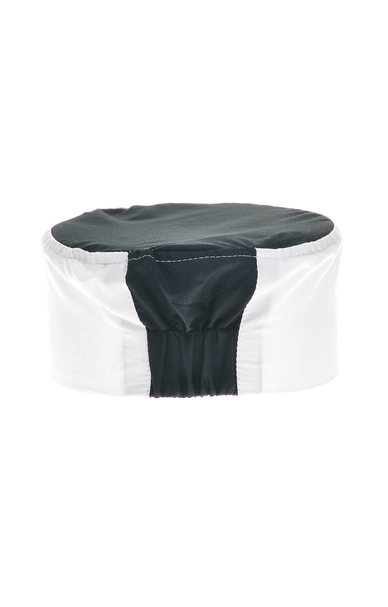 61164 Головной убор "Таблетка" ткань "Тиси" бело-черная  Повар  размер 57-58 Спецодежда  - Вид №1