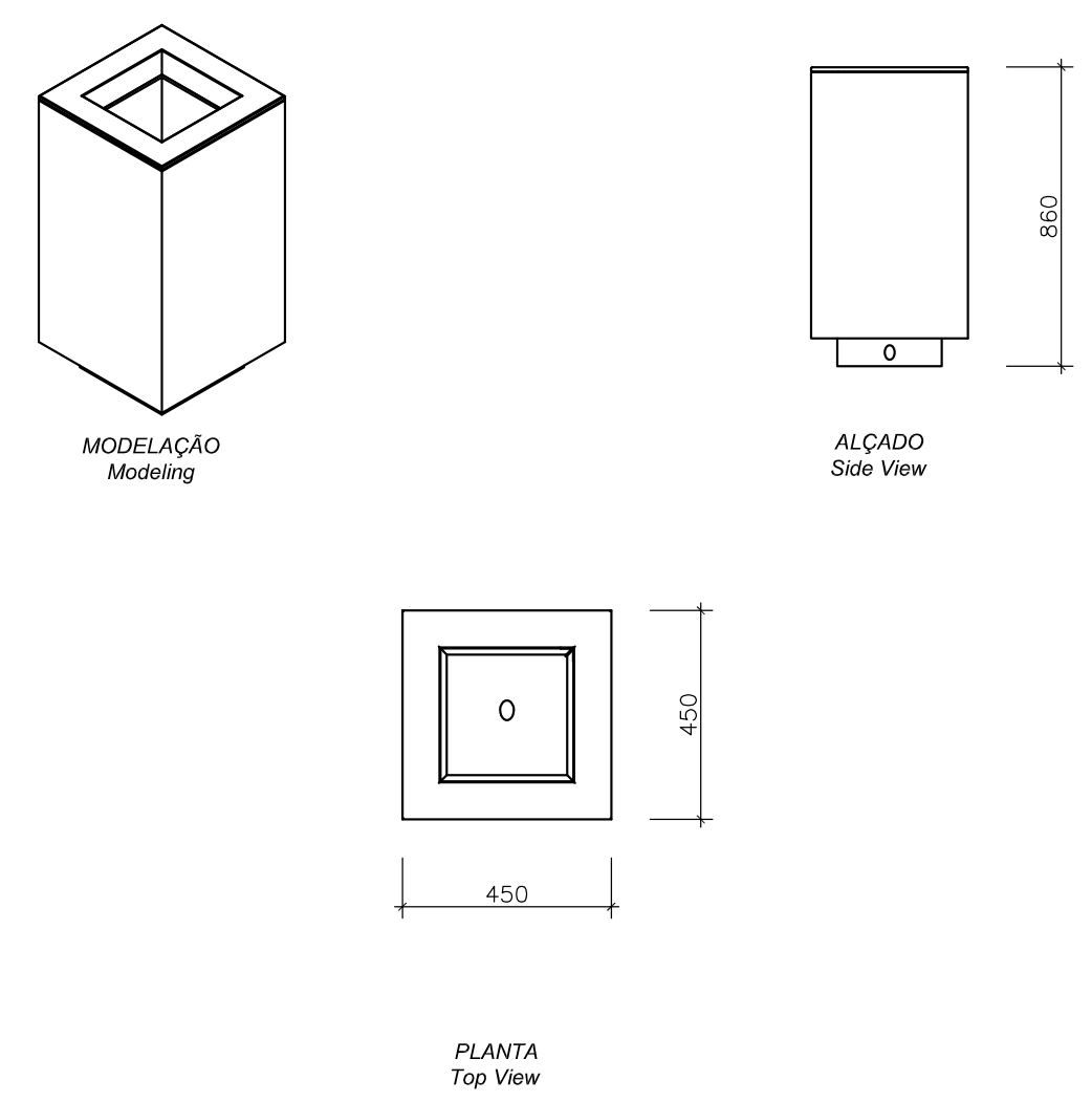 Наружные бетонные стойки для мусора amop Citizen ARCH-00003618