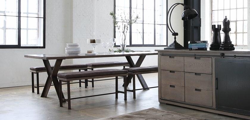 Roche Bobois Прямоугольный стол из стали и дерева Nouveaux classiques sun-id-1467793 - Вид №3