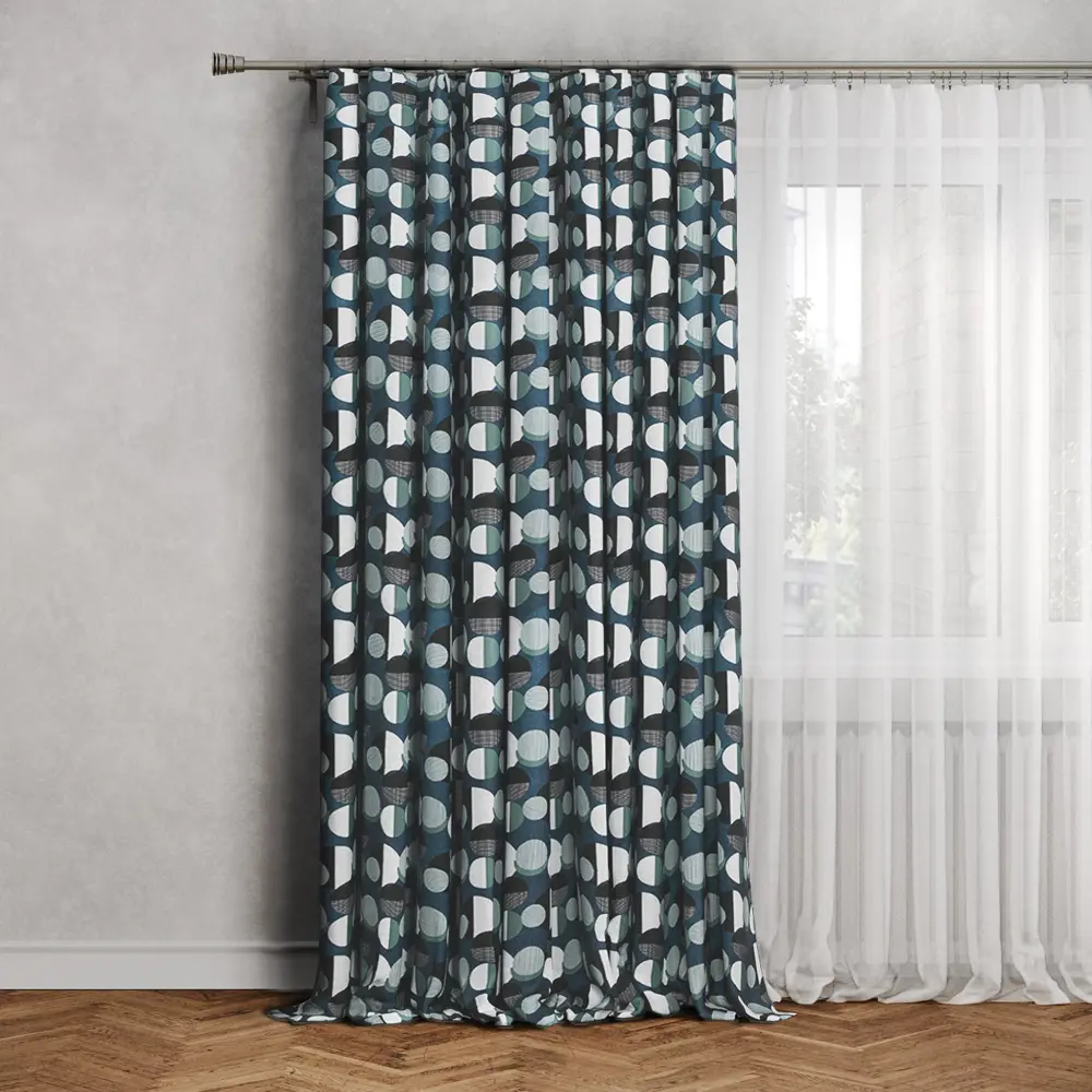 Altali Капелла - элегантная штора на ленте синего цвета 160x270 см 89287883 STLM-1033992