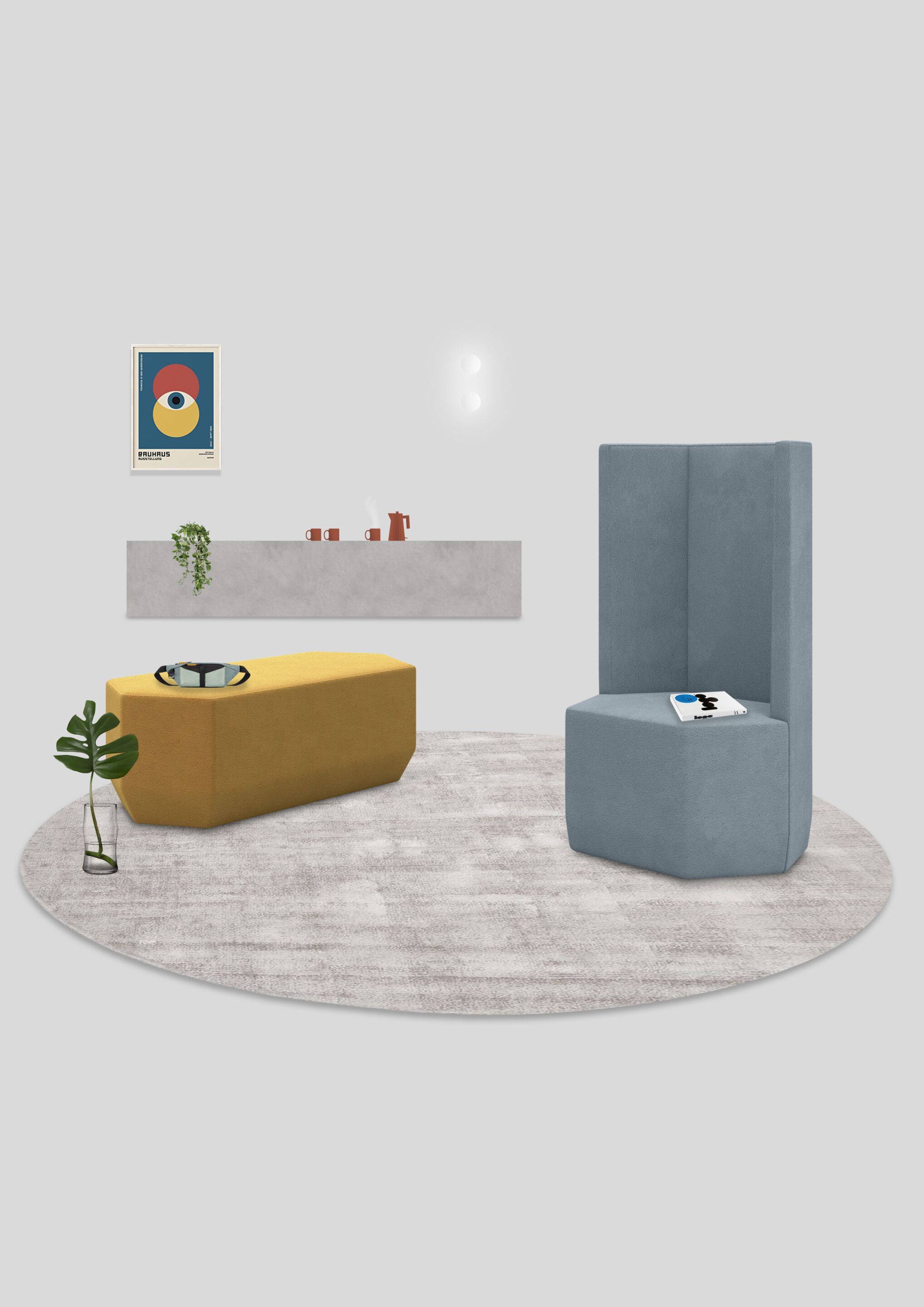 2-местный диван с низкой спинкой Adrenalina Tigram ARCH-00057274 - Вид №1