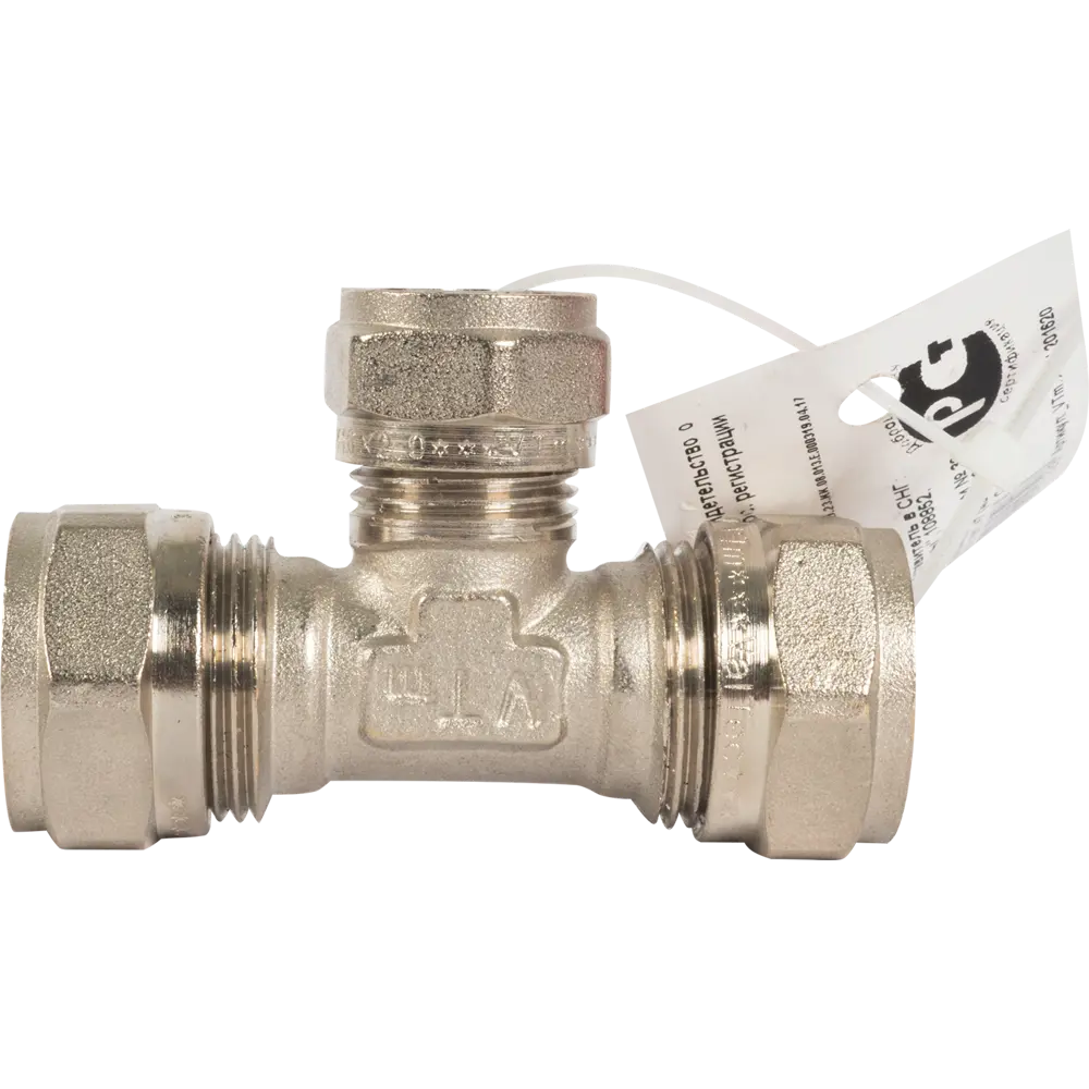 Тройник обжимной Valtec 20×16×20 мм для металлопластиковых труб 10517425 STLM-0000561 - Вид №2