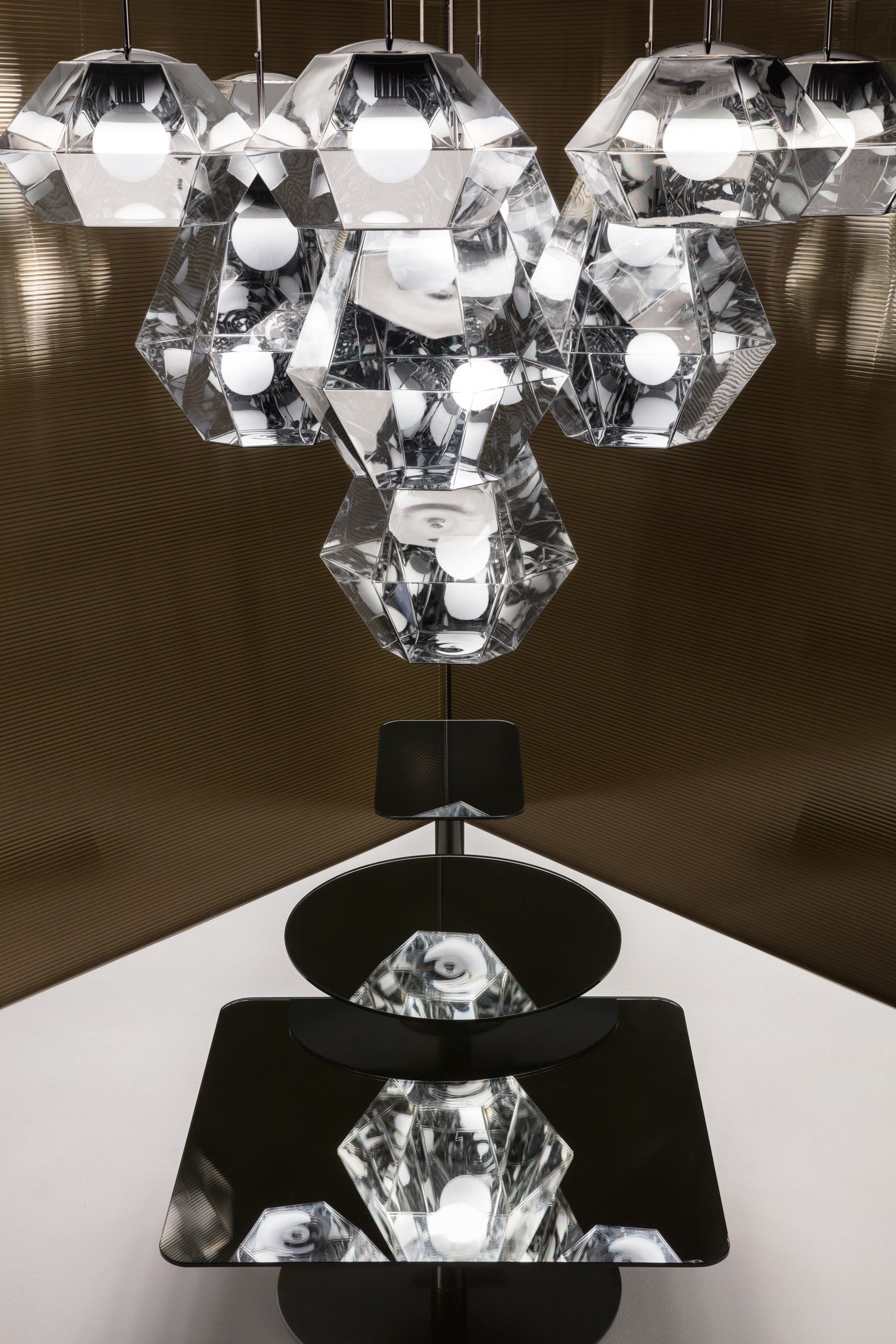 Круглый журнальный столик из стали и стекла Tom Dixon Flash ARCH-00030356 - Вид №6