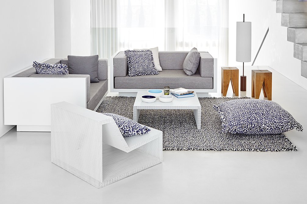 Ковер Waan Light Blue 240x240 от GAN GAN ДИЗАЙНЕРСКИЕ 321601 Серый  - Вид №2