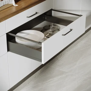 Выдвижной ящик с доводчиком 80x19x50 см KONSENSA ЛДСП/металл цвет серый