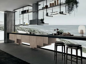 Shake Линейная деревянная кухня Line