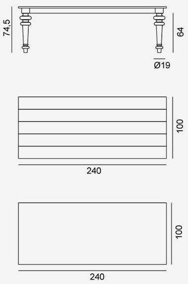 Gervasoni Прямоугольный обеденный стол Gray sun-id-1428339 - Вид №3