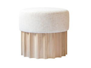 Круглый пуф из ткани