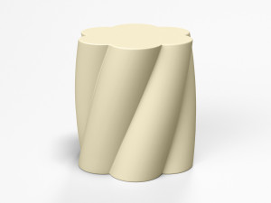 Круглый пуф с пенопластовым покрытием