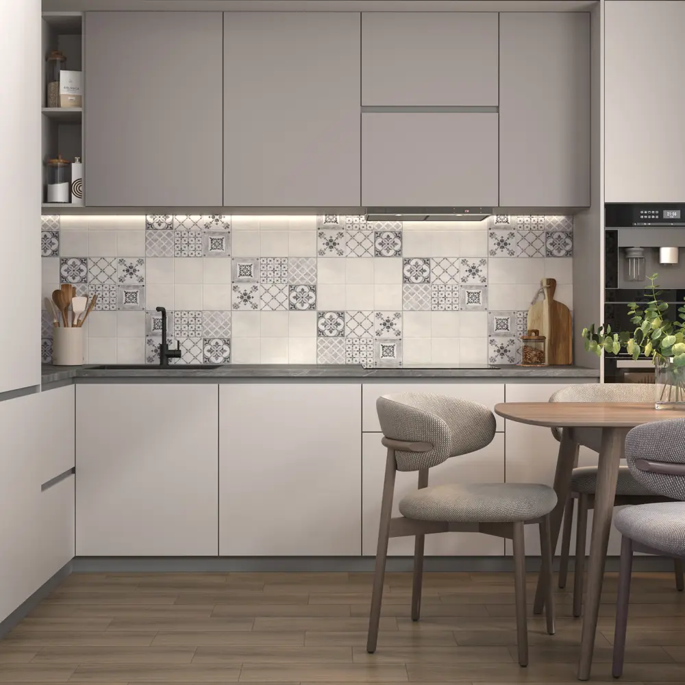 Kerama Marazzi Бордо — настенная плитка серо-бежевого оттенка 25×40 см 89380748 STLM-1489135 - Вид №2