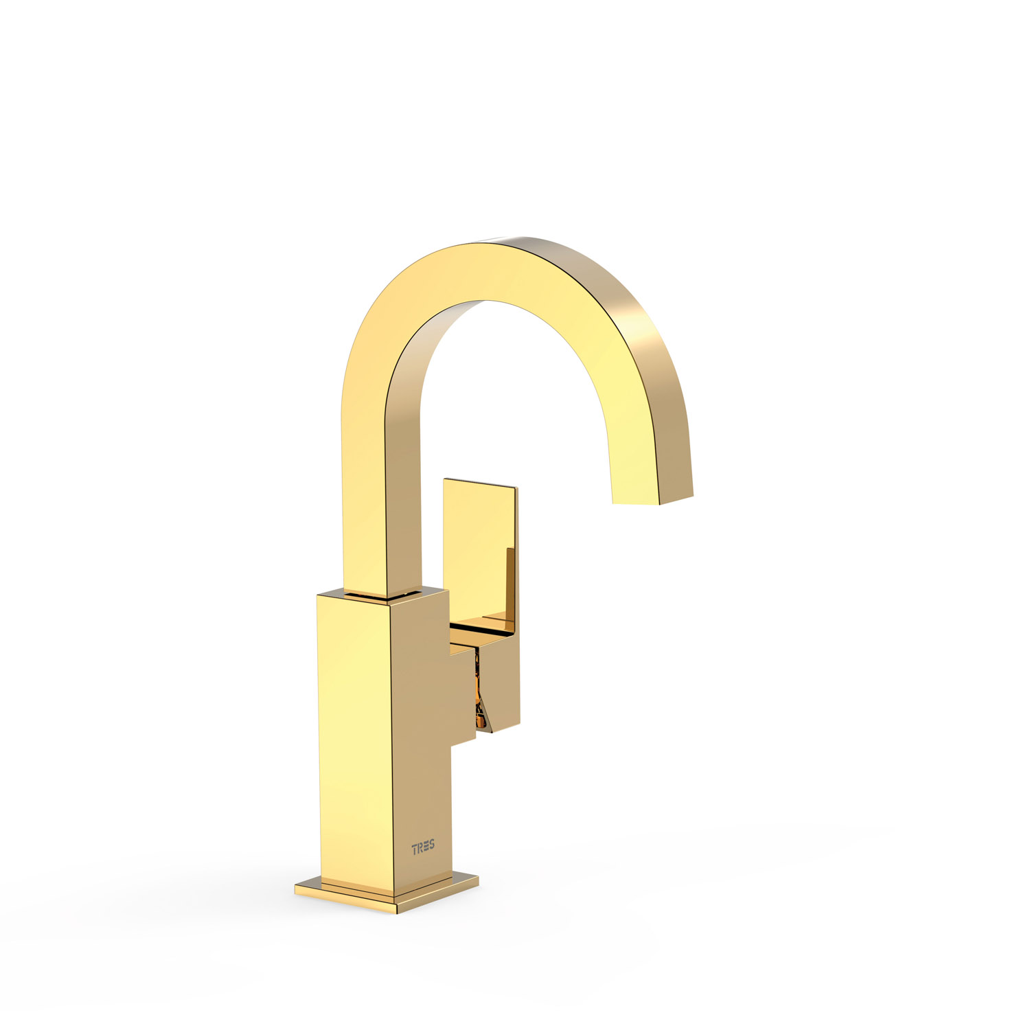 Смеситель для умывальника CUADRO с одной ручкой и боковым рычагом-00660502OR TRES 