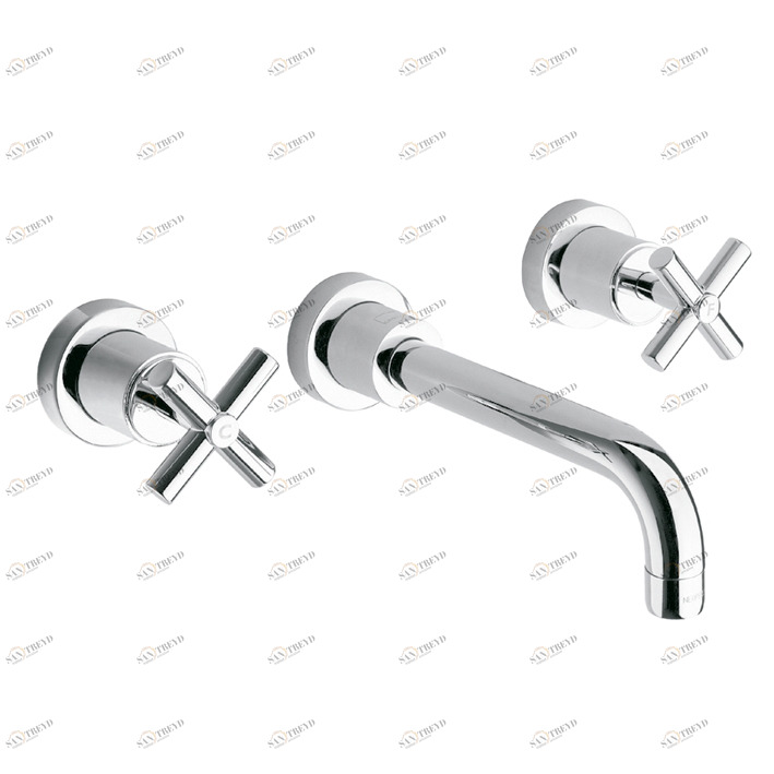 Смеситель для раковины настенный 1/2 ”. Керамические дисковые клапаны. Аэратор «Плюс». Расход 13,06 л / мин. при 3 барах.  Future NOKEN 100038279  CHROME