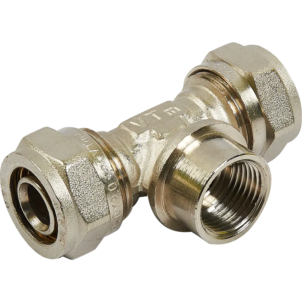 Тройник обжимной Valtec 20×1/2" для перпендикулярных ответвлений трубопровода 11978071 STLM-0001654