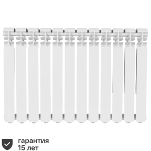 Радиатор Monlan Aluminium 500/70 алюминий 12 секций боковое подключение цвет белый