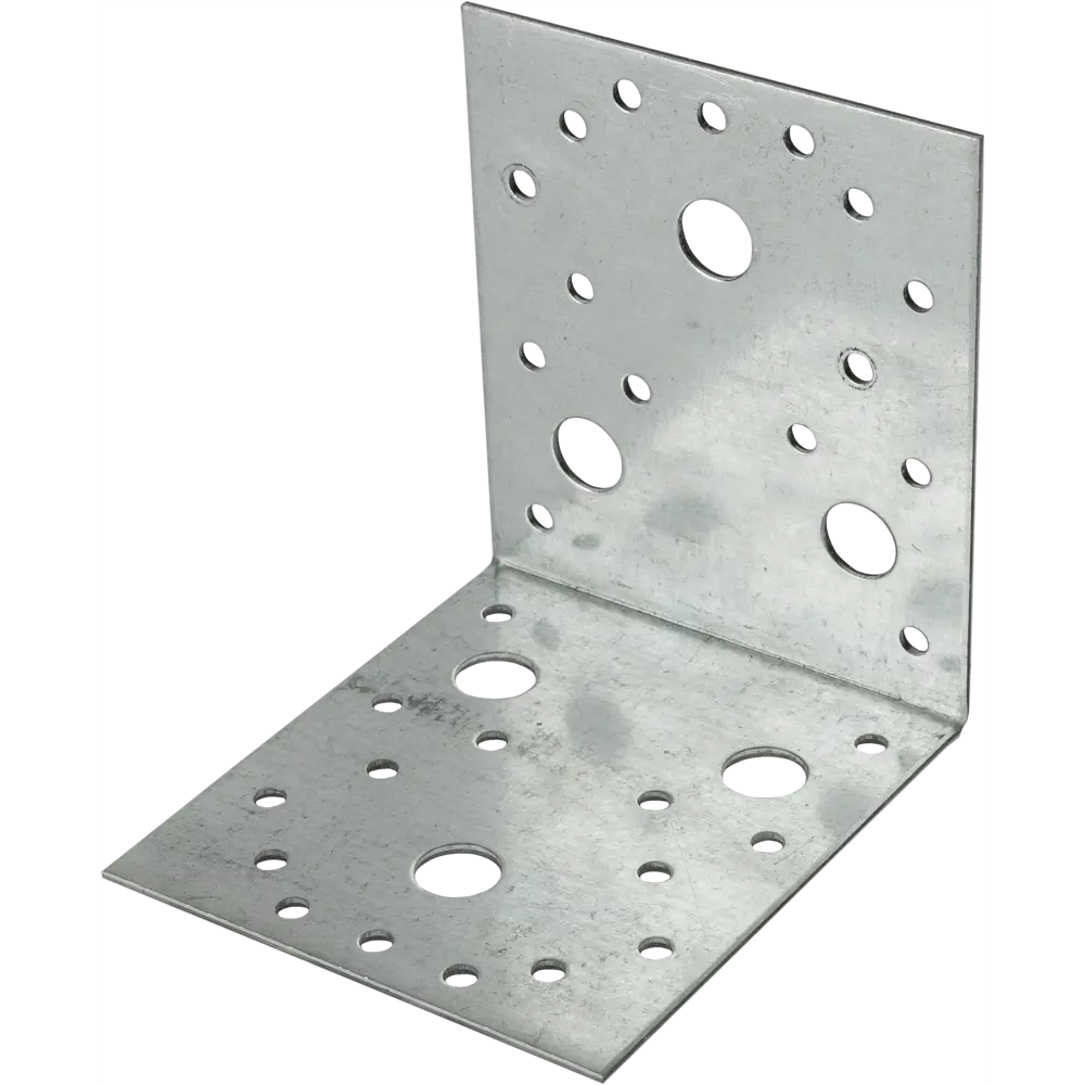 Угол крепежный KU 105x105x90x1.8 оцинкованная сталь цвет серебро 18739268 STLM-2069717 Santreyd 