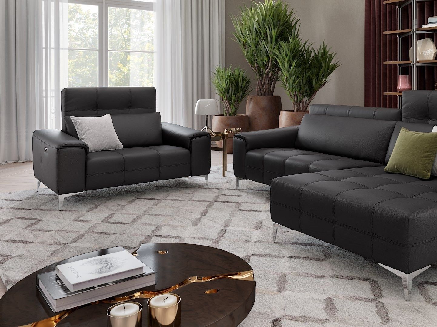 2-местный кожаный диван Sofanella SALENTO MINI ARCH-00029112 - Вид №2