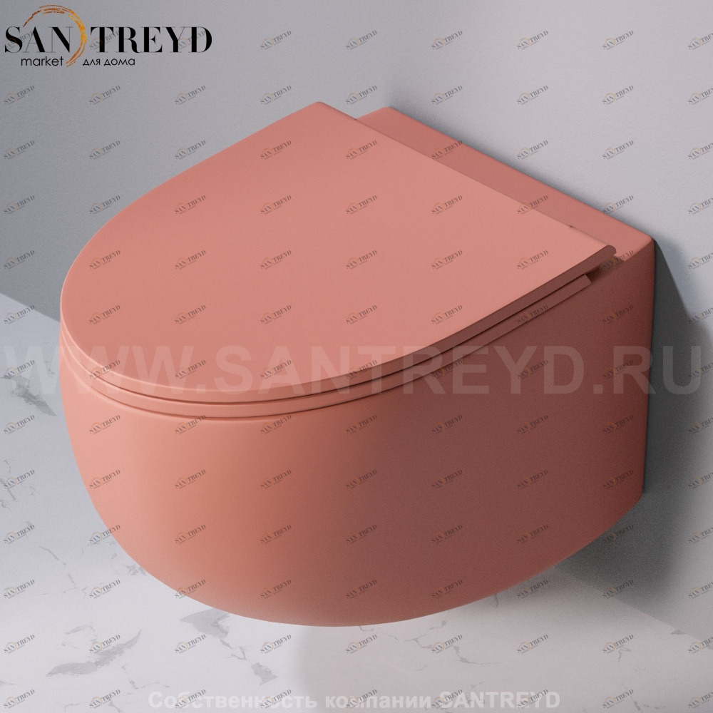 S555T0R0V6.142 Подвесной унитаз настенный Розовый A. e T. Italia Dot Италия AeT ITALIA DOT 2.0