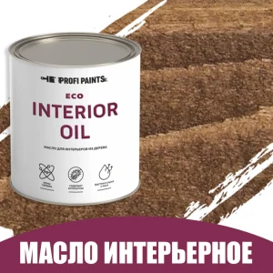 91314402 Масло для стен и потолков быстросохнущее Profipaints Eco Interior Oil 0.9 л Тёмный дуб STLM-0854198