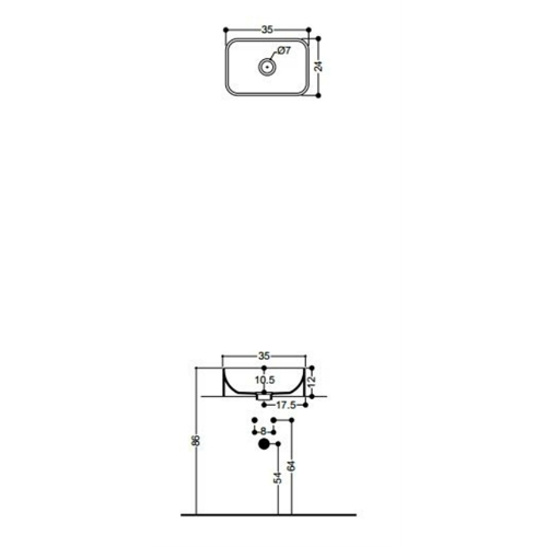41639 Накладная раковина на столешницу  овальная Santreyd  - Вид №1