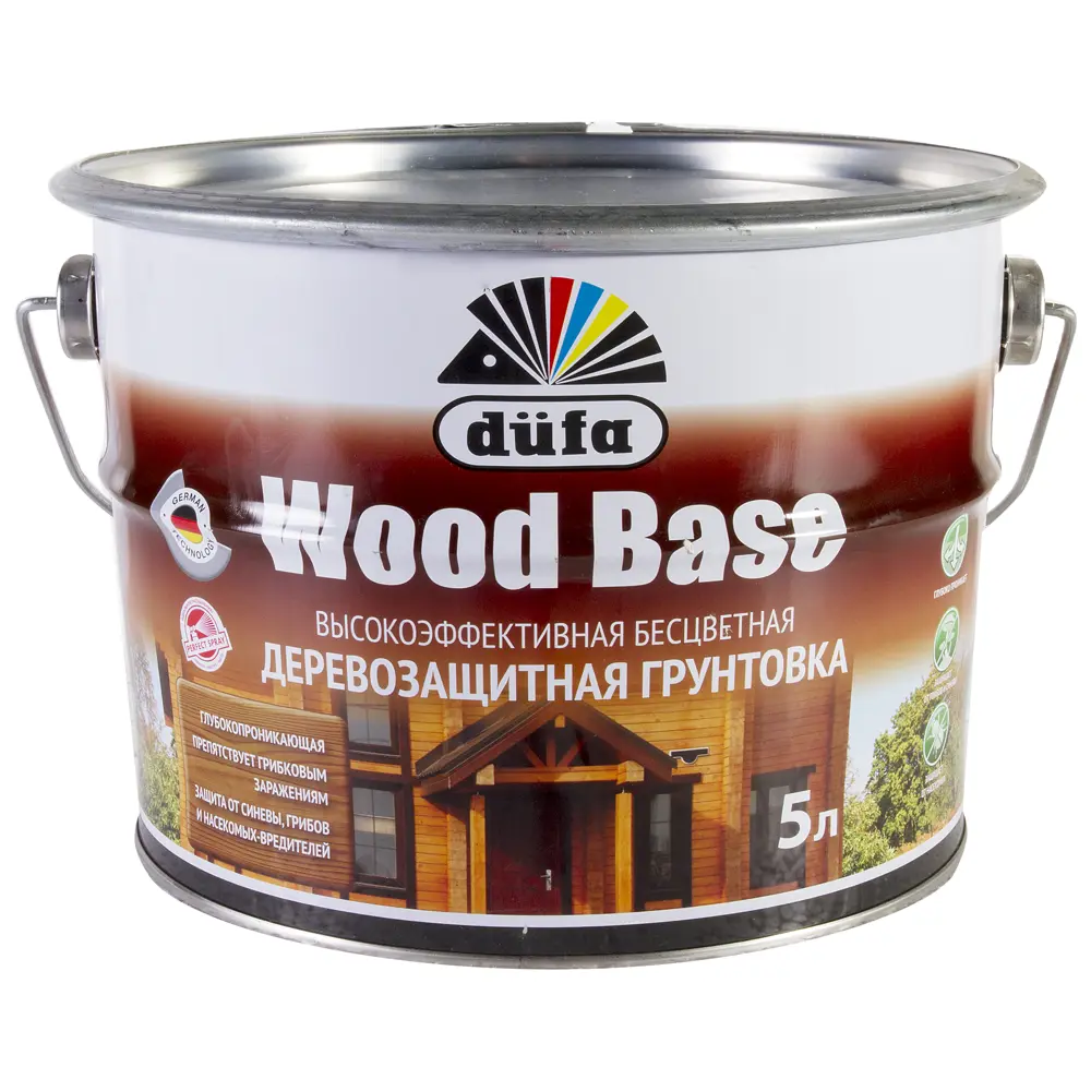 Грунт с биоцидом Dufa Wood Base бесцветный 5 л 15662293 STLM-2097257 