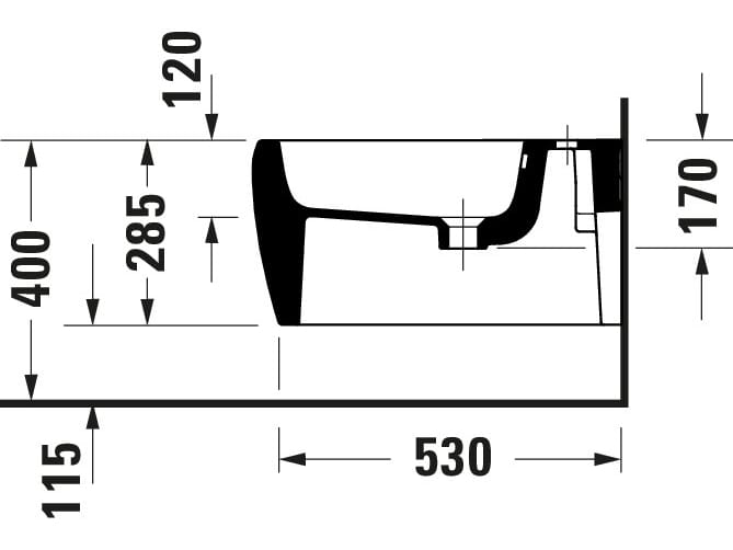 Керамическое подвесное биде с переливом Duravit Qatego ARCH-00117215 - Вид №5