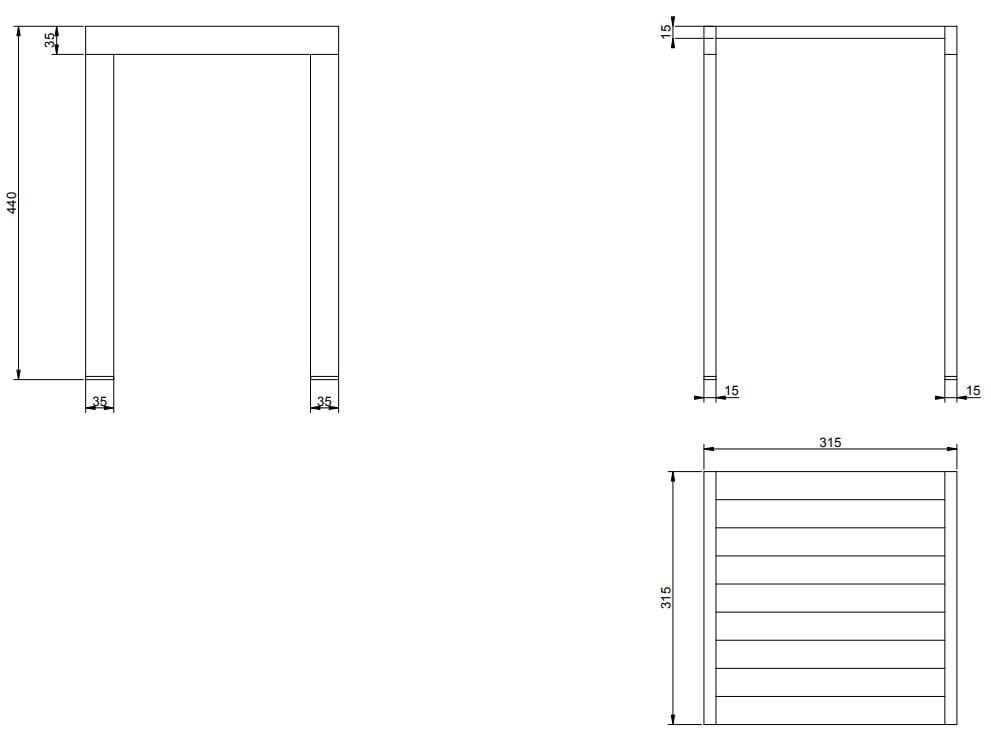 Латунный низкий стул Gessi прямоугольник ARCH-00089978