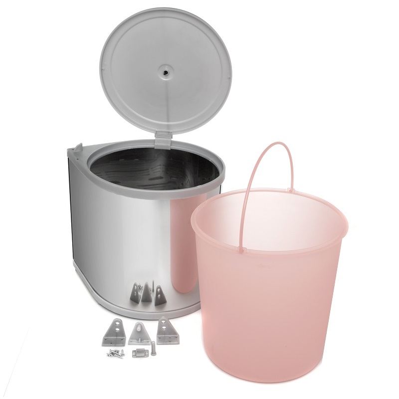 Ведро для мусора на дверцу шкафа Kappa 350/11 Metallic Grey NAVAKO 10006 - Вид №1