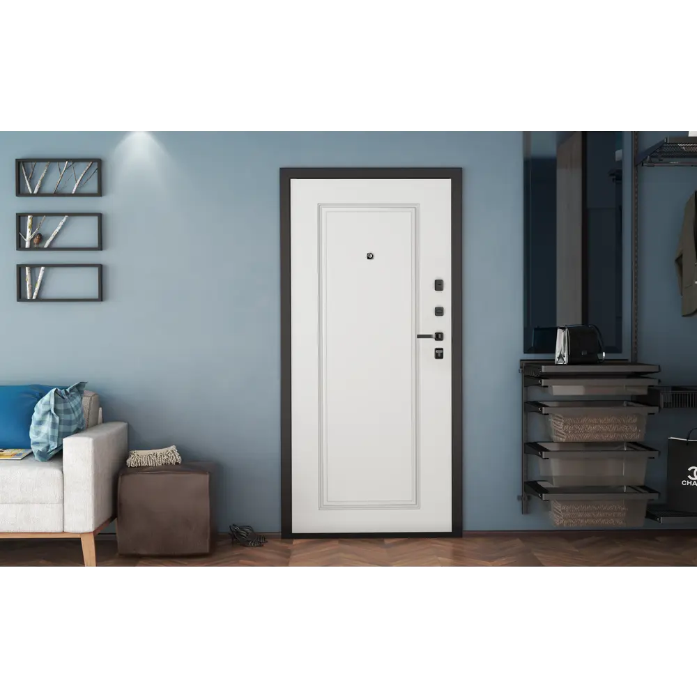 Дверь входная металлическая Квадро 88x205 см левая малибу DOORHAN STLM-2032074 - Вид №7