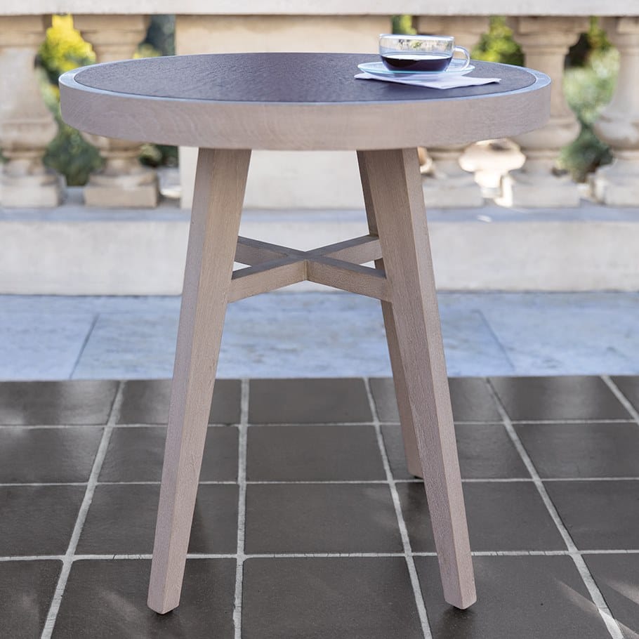 Круглый стол из тикового дерева с керамической вставкой JANUS et Cie Альпинарий ARCH-00019870 - Вид №2