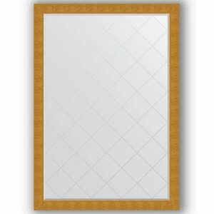 BY 4495 Зеркало с гравировкой в багетной раме - чеканка золотая 90 mm EVOFORM Exclusive-G