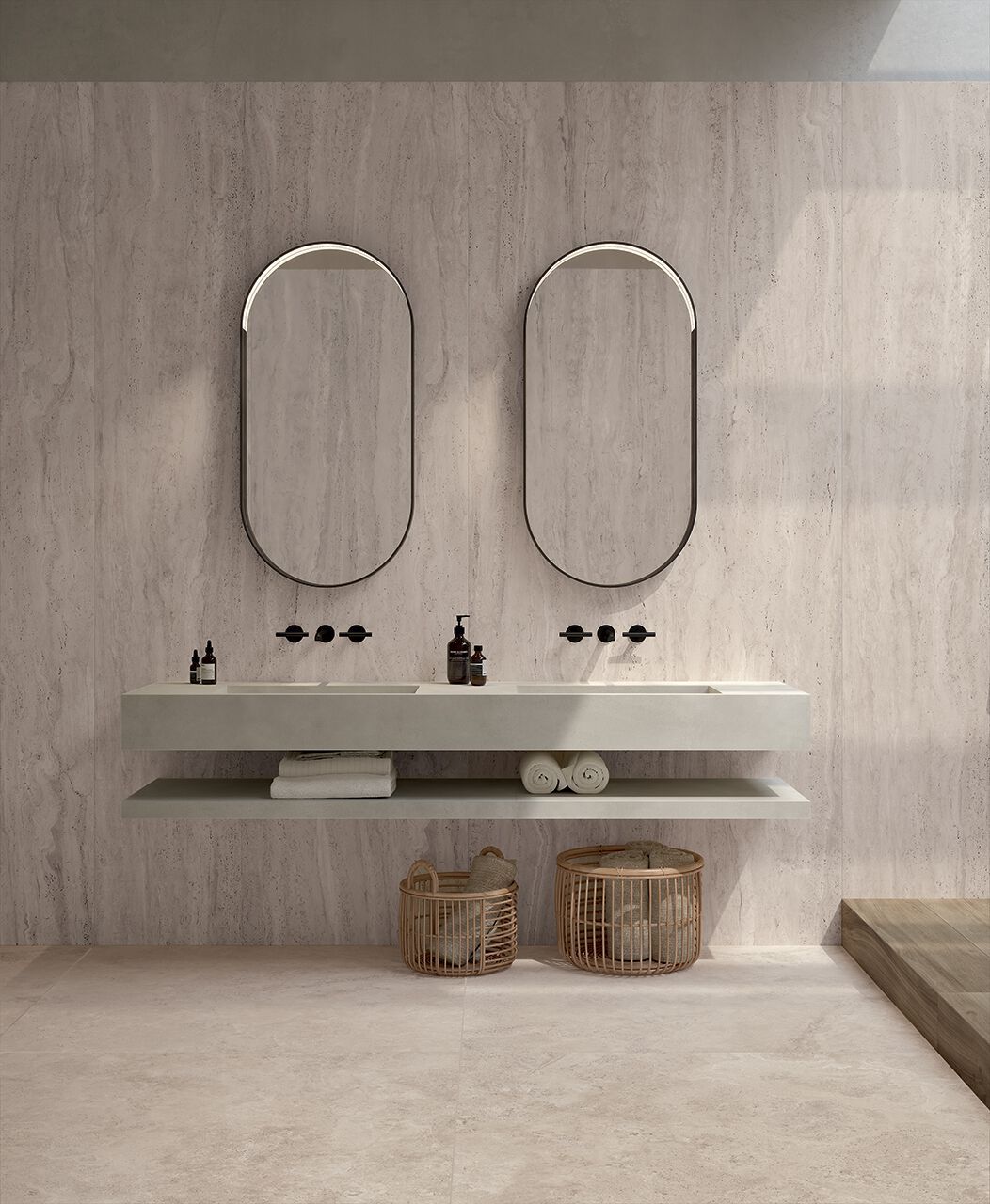 Напольное / керамогранит с эффектом травертина CERAMICA FONDOVALLE Royal Travertino ARCH-00055517 - Вид №2