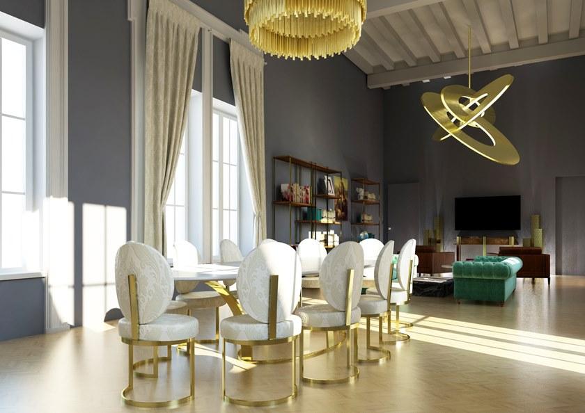 ZALABA Design Овальный обеденный стол из стали и мрамора Ola sun-id-1473934 - Вид №3